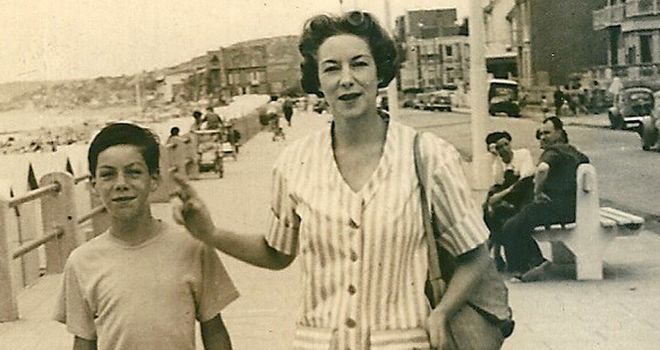 Sir Henry Cecil with his mother - one of the photos on show