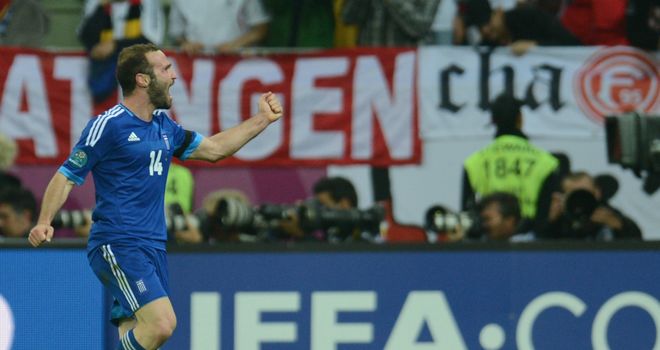 Dimitris Salpingidis scored the lone goal as Greece secured victory over Latvia