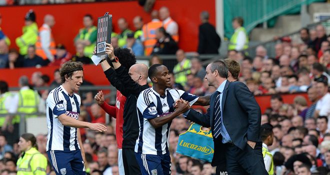 Steve Clarke (right) with Saido Berahino