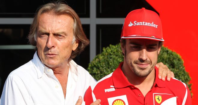 That's my boy: Luca di Montezemolo with Fernando Alonso
