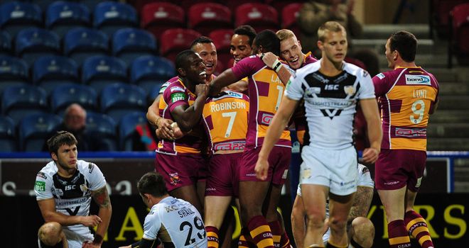 Hull FC were crushed by Huddersfield in Peter Gentle's last game in charge