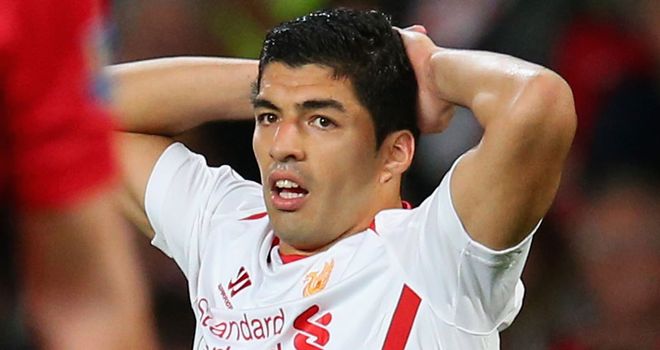 Luis Suarez: Clipped the bar with a free-kick but finished on losing side