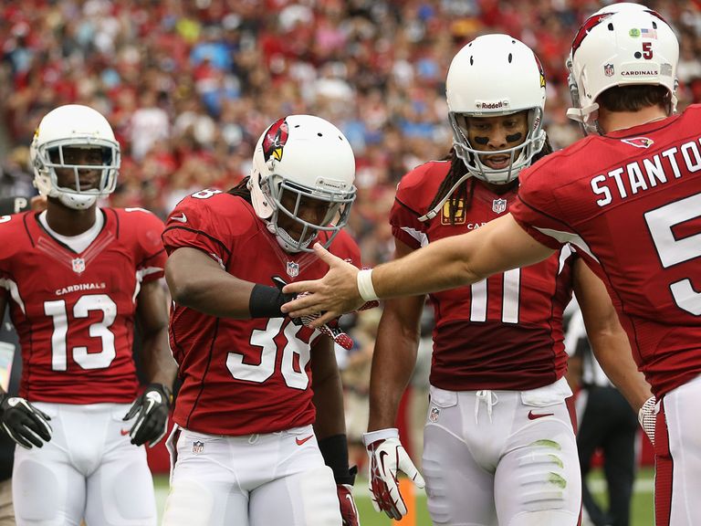 The Arizona Cardinals celebrate.