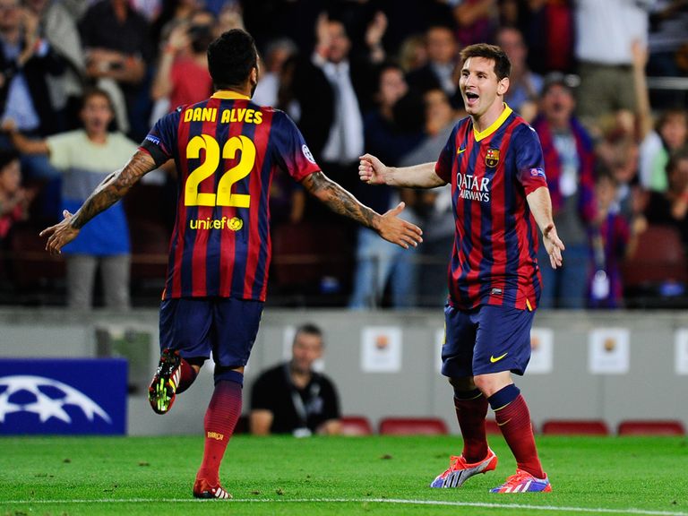 Lionel Messi netted a hat-trick for Barcelona