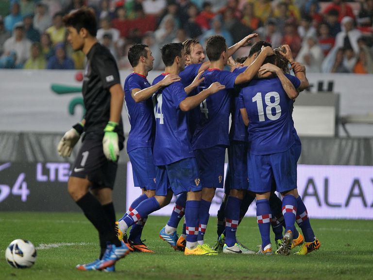 Croatia celebrate against South Korea
