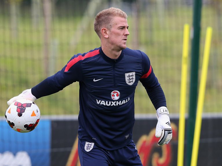 Joe Hart trains on Tuesday.
