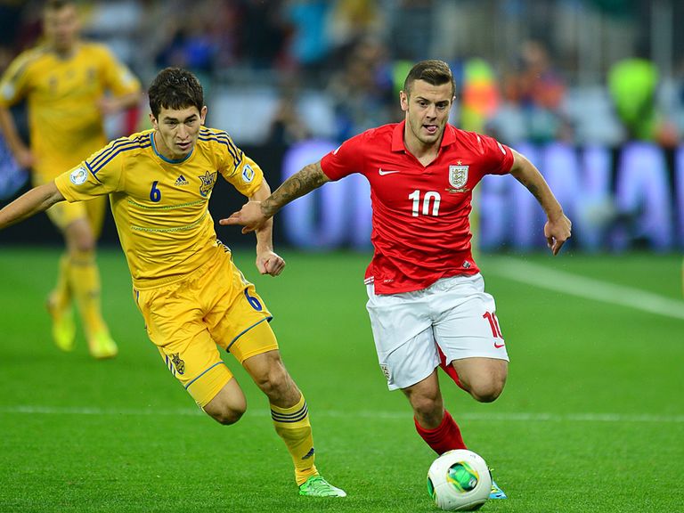 Jack Wilshere in action against Ukraine.