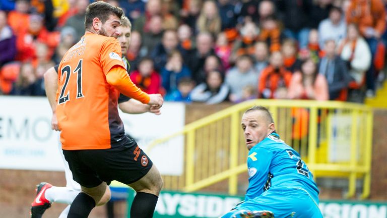 Nadir Ciftci: Dundee United striker scores the first goal in a 4-0 win over St Mirren