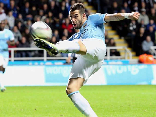 Alvaro Negredo in action for Manchester City