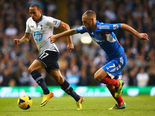 Andros Townsend in action for Tottenham.
