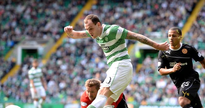 Anthony Stokes: Opening the scoring for Celtic against Motherwell