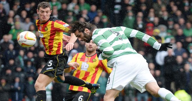 Georgios Samaras: Heads Celtic into an early lead against Partick Thistle