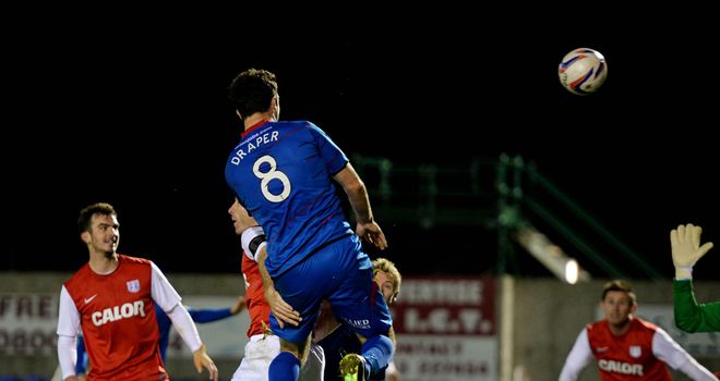 Inverness made the semi-finals of the League Cup thanks to Ross Draper's late header