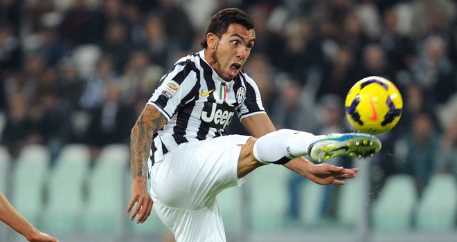 Carlos Tevez in action for Juventus