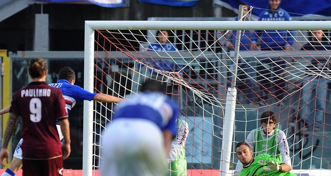Nicola Pozzi scores from the penalty spot