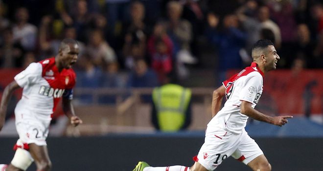 Mounir Obbadi: Celebrates after scoring for Monaco