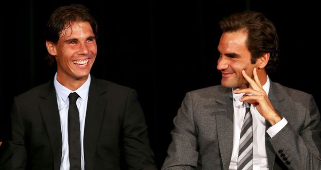Nadal (left) thinks Federer can contend at the Australian Open