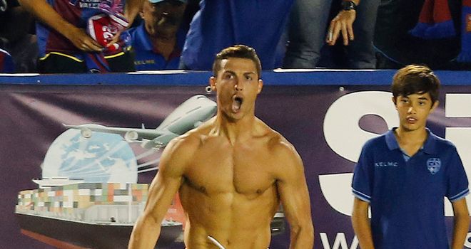 Cristiano Ronaldo celebrates his last-gasp winning goal