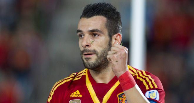 Alvaro Negredo: Celebrates after his goal