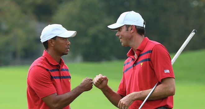 Woods and Kuchar: Made it three wins out of three by securing victory in Saturday's fourballs