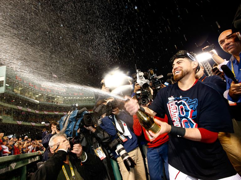 Celebrations for the Boston Red Sox.