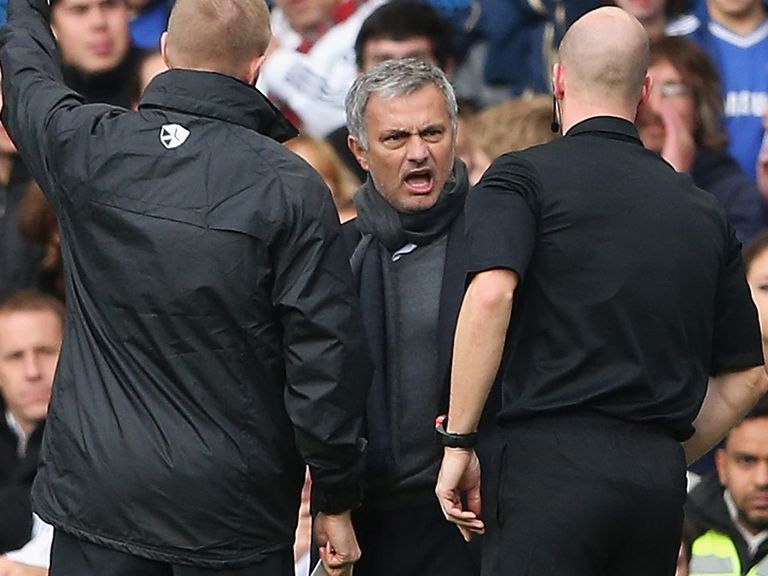Jose Mourinho was charged over this incident at Stamford Bridge