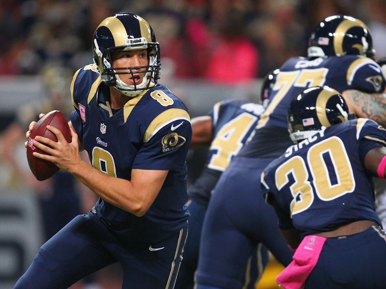 Sam Bradford: Three TD passes for the Rams