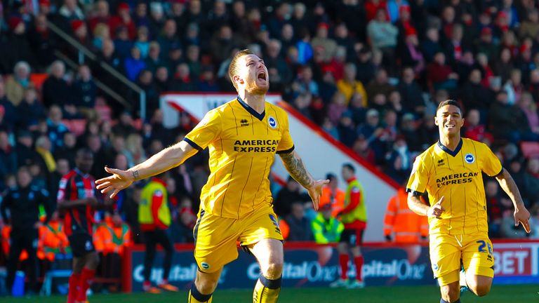 Ashley Barnes: Grabbed a point for Brighton