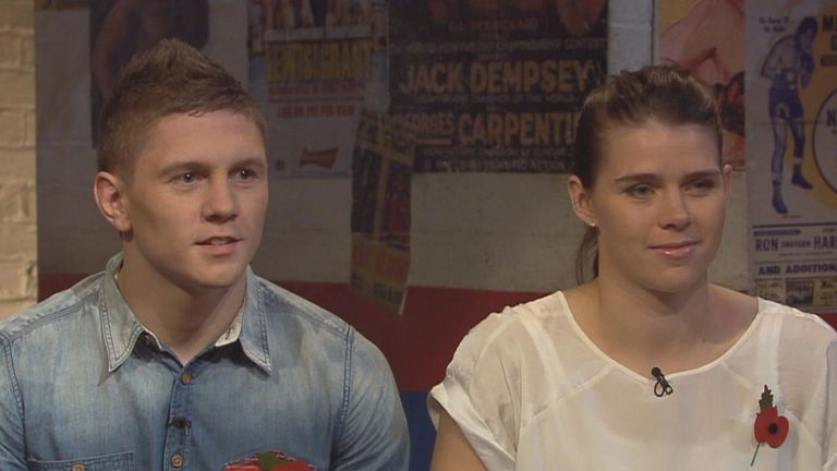 Savannah Marshall (R): During her appearance on Ringside with fellow Sports Scholar Jason Quigley