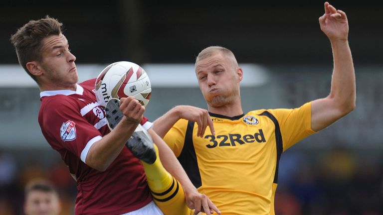 Harry Worley (right): On the scoresheet for Newport