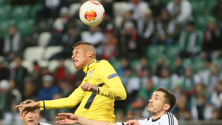 Brayan Perea: Scores for Lazio against Legia Warsaw