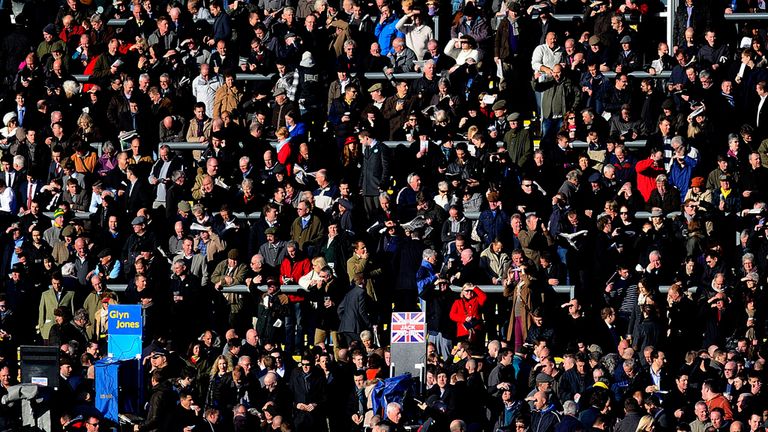 The stands were packed at Newbury for Hennessy Gold Cup Day