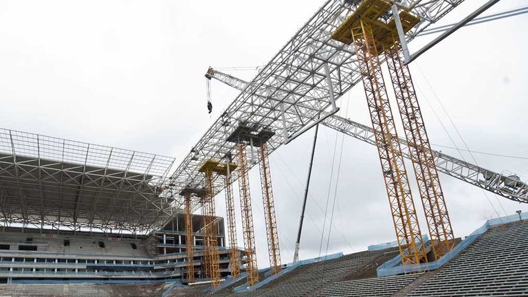 Building a legacy: Work on venues is behind schedule
