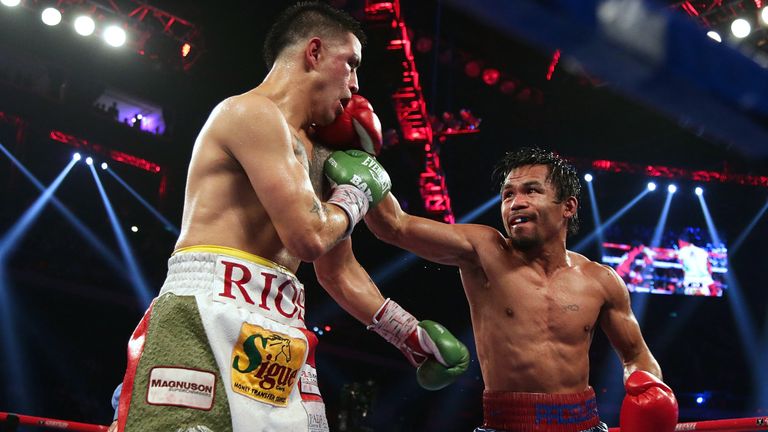 Manny Pacquiao (right): Returned to form with dominant performance