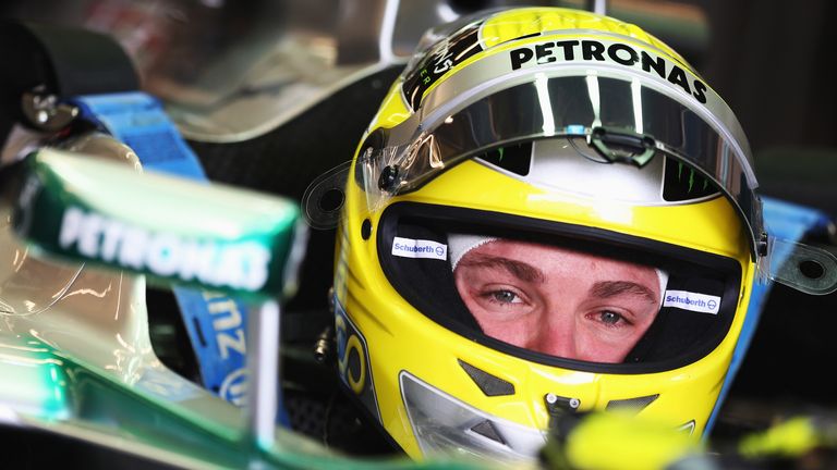 Nico Rosberg: Has put the first laps on Mercedes' 2014 car