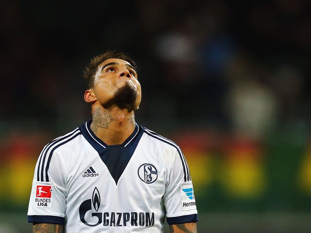 Kevin Prince Boateng of Schalke is left frustrated following draw