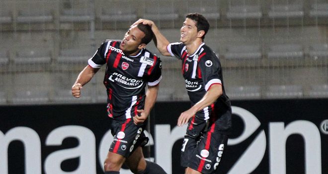 Matthieu Dossevi enjoys his goal.