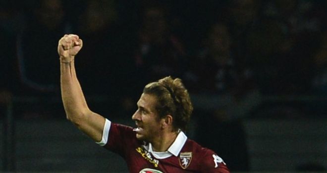 Alessio Cerci celebrates his goal for Torino