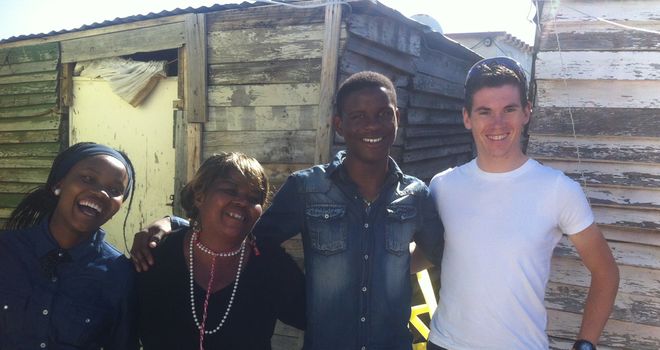 Swift met Dlamini at his home in the townships