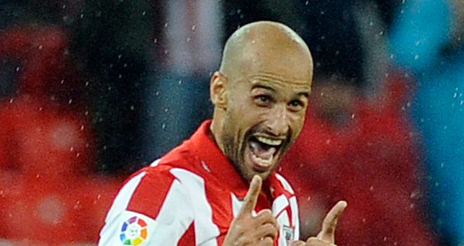 Mikel Rico celebrates for Athletic Bilbao