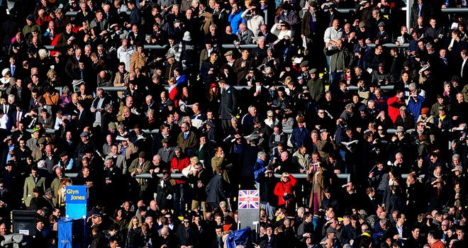 The stands were packed at Newbury for Hennessy Gold Cup Day