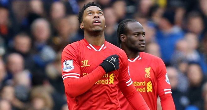 Daniel Sturridge: Shows his relief after goal
