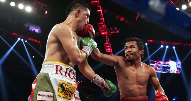 Manny Pacquiao (right): Returned to form with dominant performance