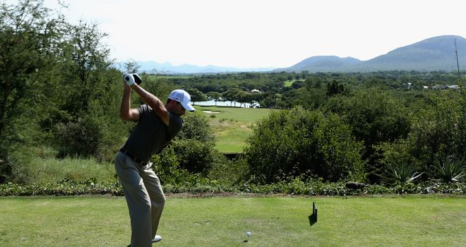 Charl Schwartzel on the 15th hole at Leopard Creek Country Golf Club