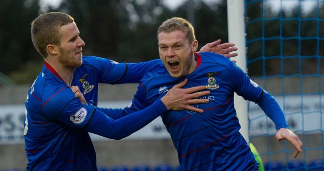 Billy McKay: Celebrates his early goal that turned out to be a match-winner