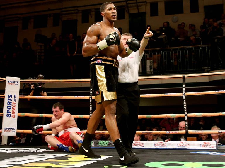 Anthony Joshua: Cantered to a third pro victory