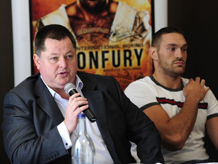 Promoter Mick Hennessy and undefated heavyweight Tyson Fury
