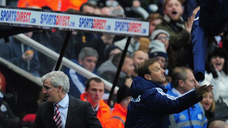 Mark Hughes: Sent to the stands in defeat