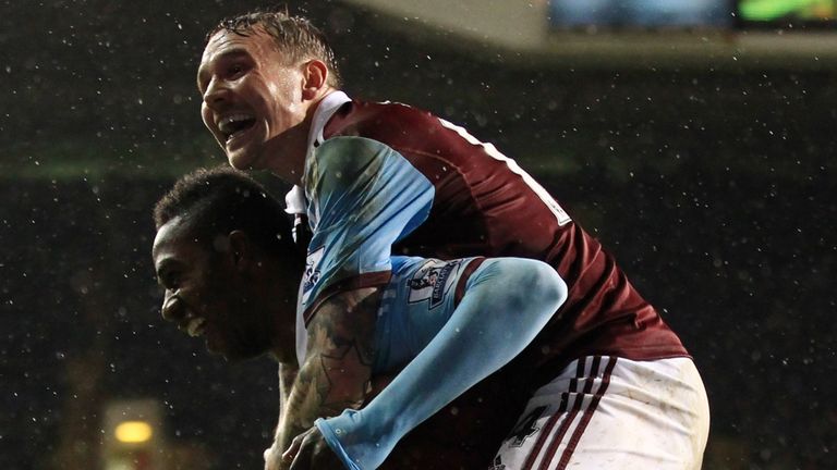 Modibo Maiga: Celebrates his winning goal at White Hart Lane