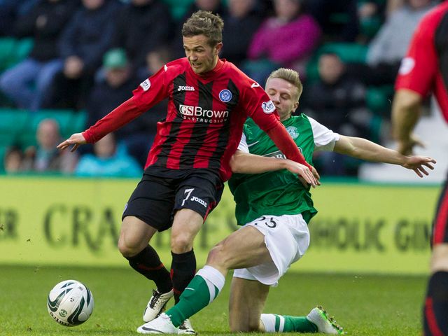 Chris Millar rides a challenge from Jason Cummings